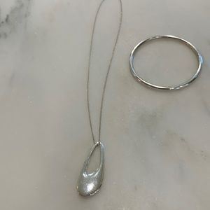 NRT  for Avon silver tone necklace and unbranded bangle